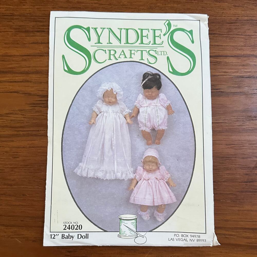 Syndee's Crafts 12" Baby Doll Pattern Uncut
